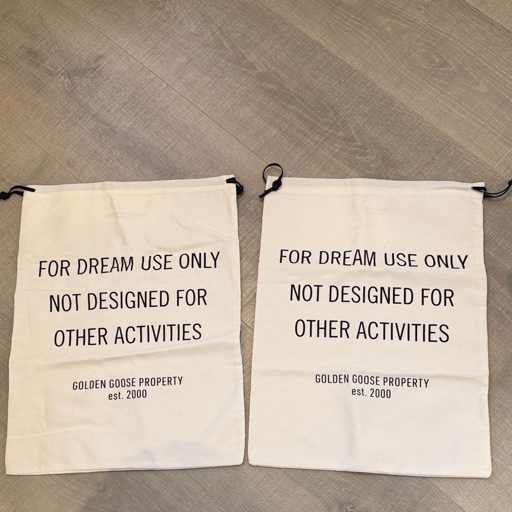 Golden Goose Cream Dust/Shoe Bags